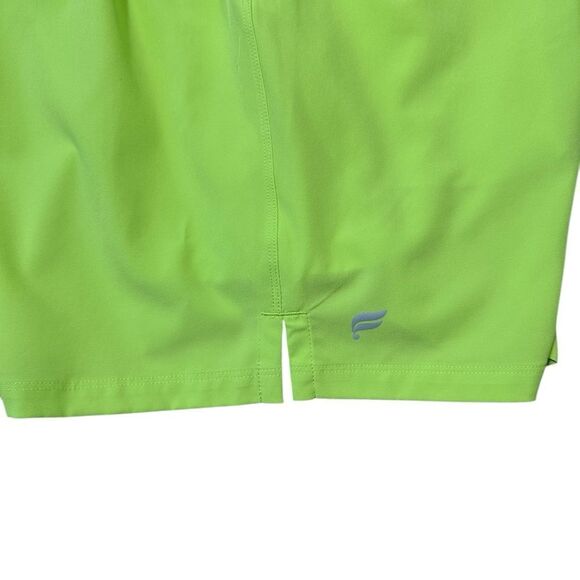 Fabletics Men’s Lime Green Fundamental 7” Athletic Shorts - Picture 5 of 9
